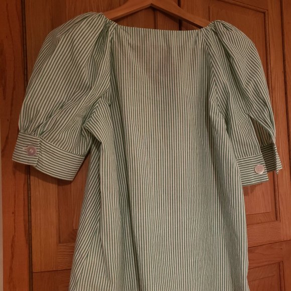 Striped Puff Sleeve Top - Picture 3 of 4